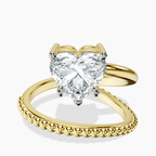 10kt Yellow Gold Crest Wrap Four Prong Solitaire Lab Diamond Ring front image