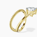 10kt Yellow Gold Crest Wrap Four Prong Solitaire Lab Diamond Ring standing product image one