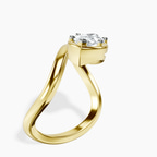 2.92 ct. marquise Infinity Crest Four Prong Solitaire Lab Diamond Ring in 10kt yellow gold standing product image one