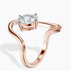 2.06 ct. oval Crest Sculpt Four Prong Solitaire Lab Diamond Ring in 10kt rose gold standing product image one