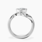 Platinum Vera Bezel Crest Lab Diamond Ring side right image one