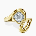 14kt Yellow Gold Vera Bezel Crest Lab Diamond Ring front image