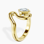14kt Yellow Gold Vera Bezel Crest Lab Diamond Ring standing product image one