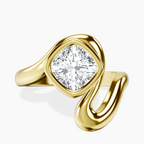 14kt Yellow Gold Vera Bezel Crest Lab Diamond Ring front image