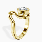 14kt Yellow Gold Vera Bezel Crest Lab Diamond Ring standing product image one