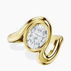 14kt Yellow Gold Vera Bezel Crest Lab Diamond Ring front image
