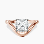 10kt Rose Gold Eden Crest Lab Diamond Ring front image