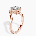 10kt Rose Gold Eden Crest Lab Diamond Ring standing product image one
