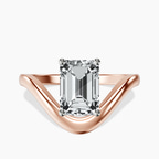 10kt Rose Gold Eden Crest Lab Diamond Ring front image