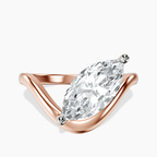 10kt Rose Gold Eden Crest Lab Diamond Ring front image