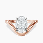 10kt Rose Gold Eden Crest Lab Diamond Ring front image