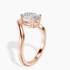 10kt Rose Gold Eden Crest Lab Diamond Ring standing product image one