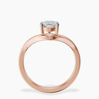 10kt Rose Gold Eden Crest Lab Diamond Ring side right image one