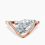 10kt Rose Gold Eden Crest Lab Diamond Ring front image