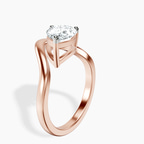 10kt Rose Gold Eden Crest Lab Diamond Ring standing product image one