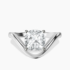 14kt White Gold Eden Crest Lab Diamond Ring front image