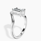 14kt White Gold Eden Crest Lab Diamond Ring standing product image one