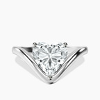 14kt White Gold Eden Crest Lab Diamond Ring front image