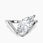 14kt White Gold Eden Crest Lab Diamond Ring front image