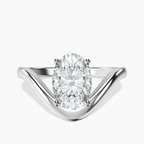14kt White Gold Eden Crest Lab Diamond Ring front image