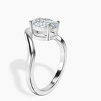 14kt White Gold Eden Crest Lab Diamond Ring standing product image one