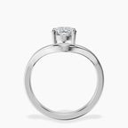 14kt White Gold Eden Crest Lab Diamond Ring side right image one
