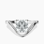 14kt White Gold Eden Crest Lab Diamond Ring front image
