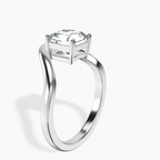 14kt White Gold Eden Crest Lab Diamond Ring standing product image one