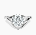 18kt White Gold Eden Crest Lab Diamond Ring front image