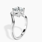 1.41 ct. round Eden Crest Lab Diamond Ring in platinum standing product image one