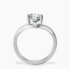 1.41 ct. round Eden Crest Lab Diamond Ring in platinum side right image one