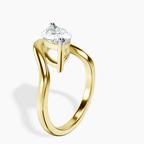 14kt Yellow Gold Eden Crest Lab Diamond Ring standing product image one