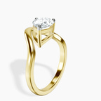14kt Yellow Gold Eden Crest Lab Diamond Ring standing product image one