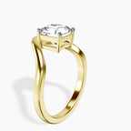 14kt Yellow Gold Eden Crest Lab Diamond Ring standing product image one