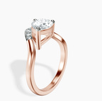 2.59 ct. pear Curved Crest Lab Diamond Ring in 14kt rose gold standing product image one