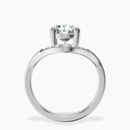 1.41 ct. round Curved Crest Lab Diamond Ring in platinum side right image one