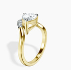 2.59 ct. pear Curved Crest Lab Diamond Ring in 14kt yellow gold standing product image one