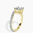 10kt Yellow Gold Pave Crest Lab Diamond Ring standing product image one