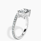 14kt Yellow Gold Pave Crest Lab Diamond Ring standing product image one