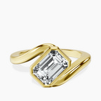 10kt Rose Gold Ava Crest Lab Diamond Ring front image