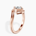 10kt Rose Gold Ava Crest Lab Diamond Ring standing product image one
