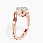10kt Rose Gold Ava Crest Lab Diamond Ring standing product image one