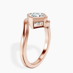 10kt Rose Gold Ava Crest Lab Diamond Ring standing product image one