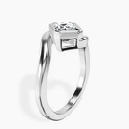 18kt White Gold Ava Crest Lab Diamond Ring standing product image one