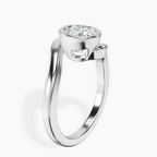 2.06 ct. oval Ava Crest Lab Diamond Ring in platinum standing product image one
