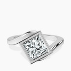Platinum Ava Crest Lab Diamond Ring front image