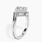 Platinum Ava Crest Lab Diamond Ring standing product image one