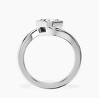 14kt White Gold Ava Crest Lab Diamond Ring side right image one