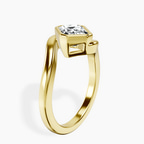 1.01 ct. emerald Ava Crest Lab Diamond Ring in 10kt yellow gold standing product image one