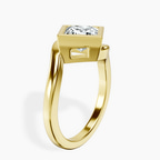 18kt Yellow Gold Ava Crest Lab Diamond Ring standing product image one